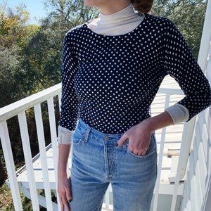 Navy and White J. Crew Pullover Sweater